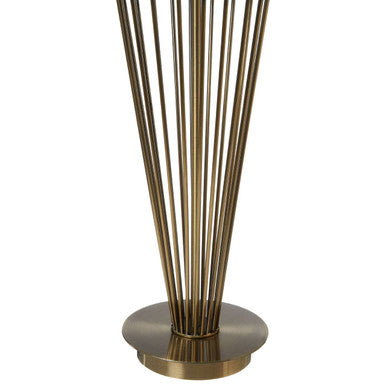 Antique Brass Table Lamp with Black Shade