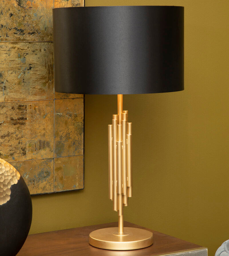 Manor Table Lamp in Black and Gold