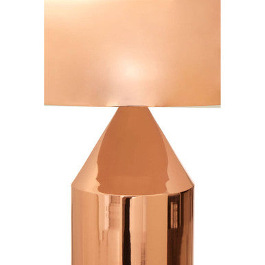 Gold Table Lamp with Geometric Design