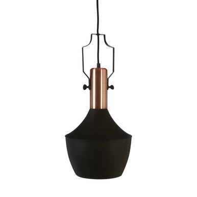 Medium Pendant Light in Black and Copper