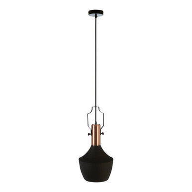 Medium Pendant Light in Black and Copper