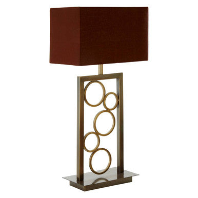 Globule Table Lamp in Gold and Maroon