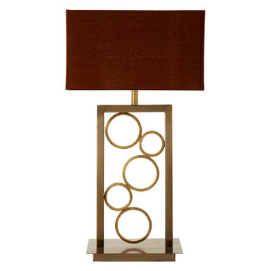 Globule Table Lamp in Gold and Maroon