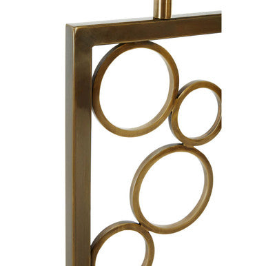 Globule Table Lamp in Gold and Maroon