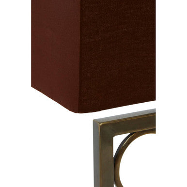Globule Table Lamp in Gold and Maroon