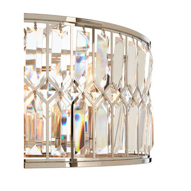 Round Crystal Chandelier in Nickel