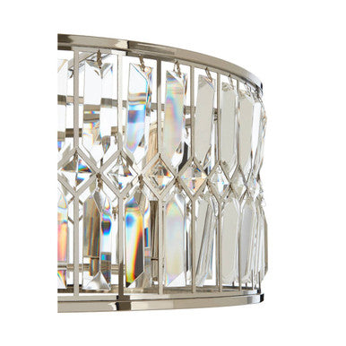 Round Crystal Chandelier in Nickel