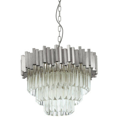 Small Silver Finish Chandelier