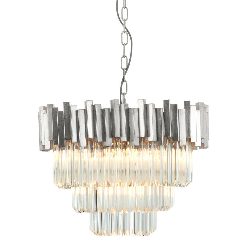 Small Silver Finish Chandelier
