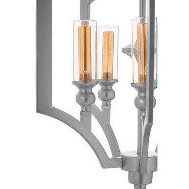 5 Bulb Pendant Light with Polished Silver Shade