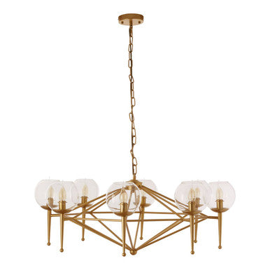 Gold 8 Arm Geometric Pendant Lamp