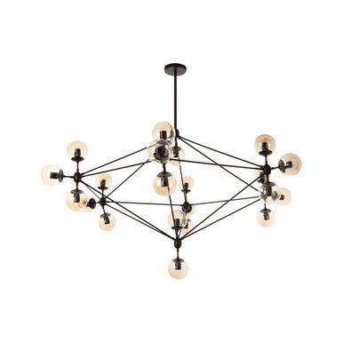 Matte Black 21 Arm Pendant Lamp