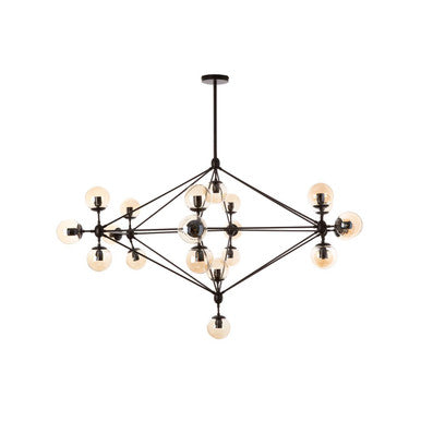 Matte Black 21 Arm Pendant Lamp