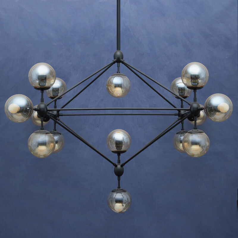 Matte Black 21 Arm Pendant Lamp