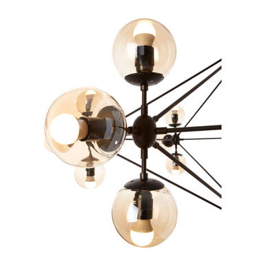 Matte Black 21 Arm Pendant Lamp