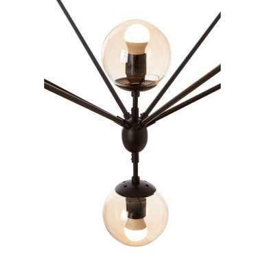 Matte Black 21 Arm Pendant Lamp