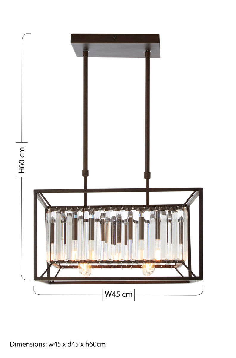 4 Bulb Matte Black Ceiling Light