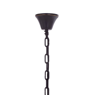 2 Tier Antique Black Glass Chandelier