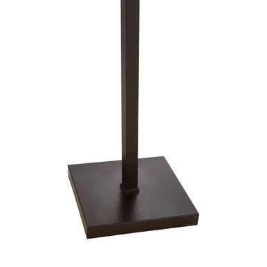 Square Deco Floor Lamp with Geometric Glass Shade
