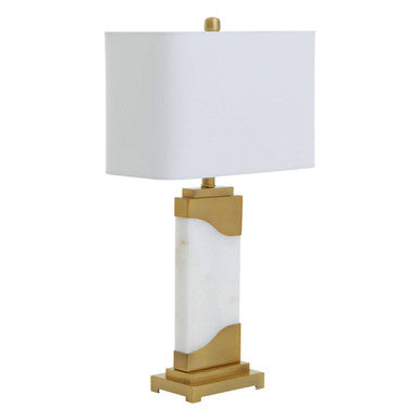 Table Lamp in White Marble and Gold