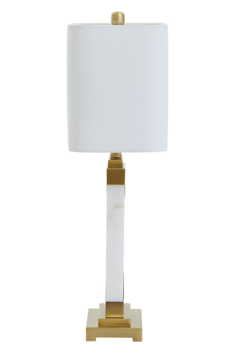 Table Lamp in White Marble and Gold
