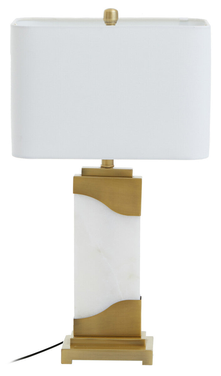Table Lamp in White Marble and Gold