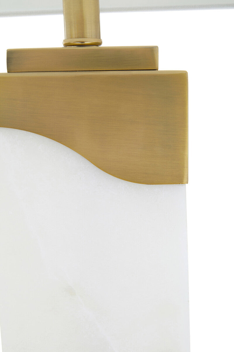 Table Lamp in White Marble and Gold
