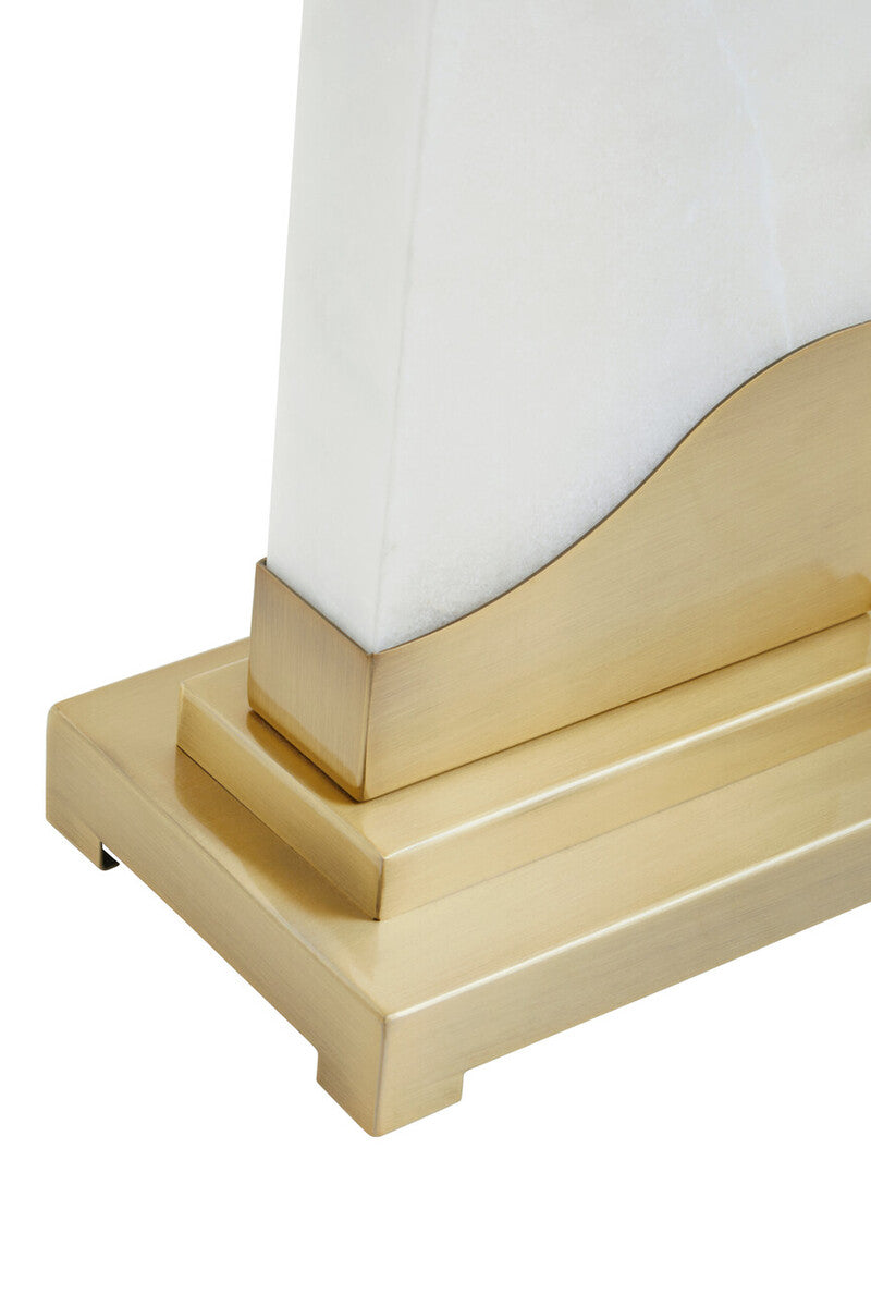 Table Lamp in White Marble and Gold