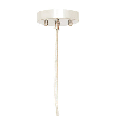 Chrome 6 Bulb Pendant Light with Clear Crystal Panels
