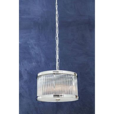 5 Bulb Pendant Light in Chrome and Clear Glass