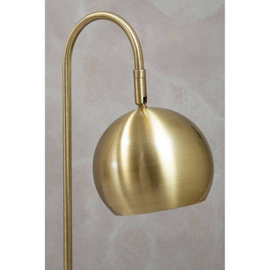Globe Shaped Desk Lamp in White and Gold