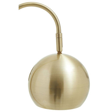 Globe Shaped Desk Lamp in White and Gold