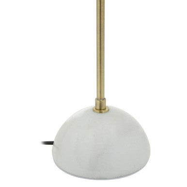 Globe Shaped Desk Lamp in White and Gold