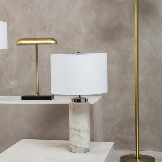 Table Lamp in Marble and White