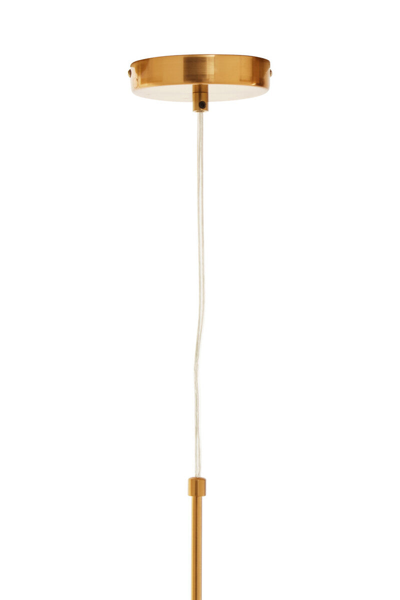 Rounded Pendant Light in Bronze and Champagne Glass
