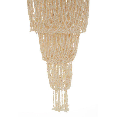 Natural White and Amber Shell Large Pendant Shade