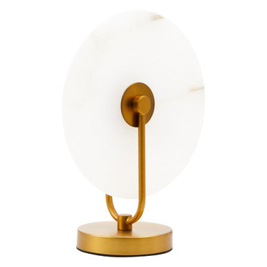 White Marble and Gold Table Lamp