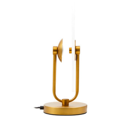 White Marble and Gold Table Lamp