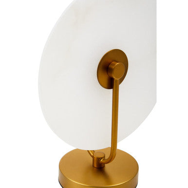 White Marble and Gold Table Lamp
