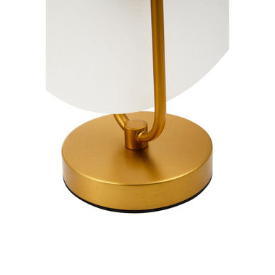 White Marble and Gold Table Lamp