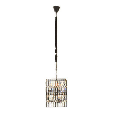 Black Crystal 6 Light Pendant