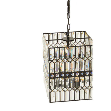 Black Crystal 6 Light Pendant