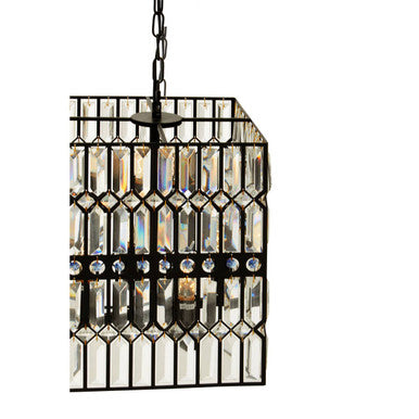 Black Crystal 6 Light Pendant