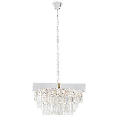 Six Bulb Chrome Chandelier