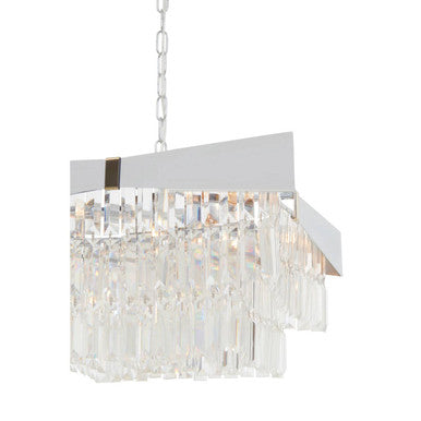 Six Bulb Chrome Chandelier