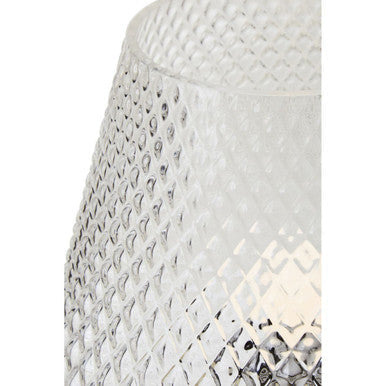 Clear Glass Table Lamp with Gold Base
