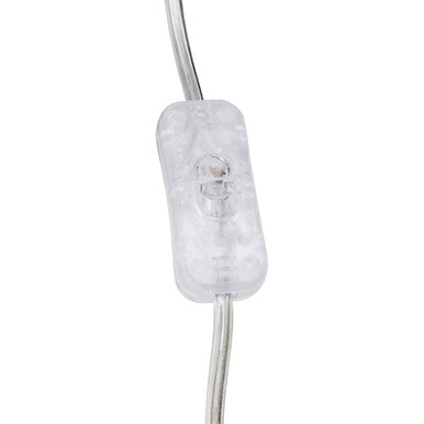 Clear Glass Table Lamp with Gold Stem