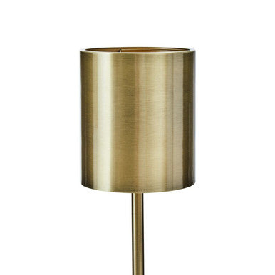 Brushed Brass Table Lamp with Black Marble Base