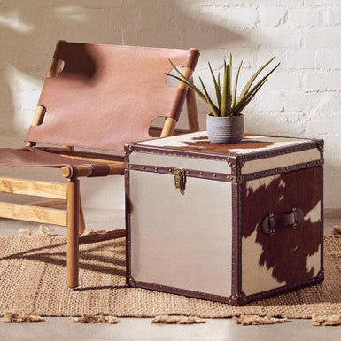Small Striped Rug in Natural Hemp