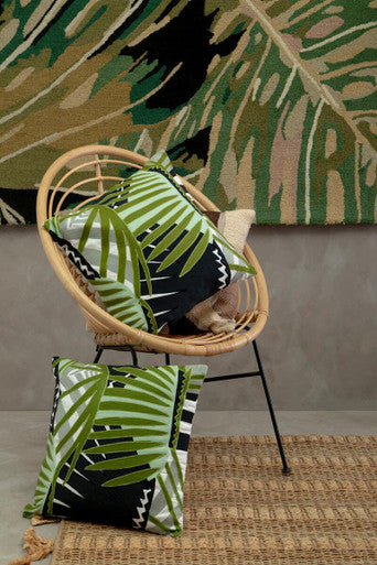 Small Striped Rug in Natural Hemp